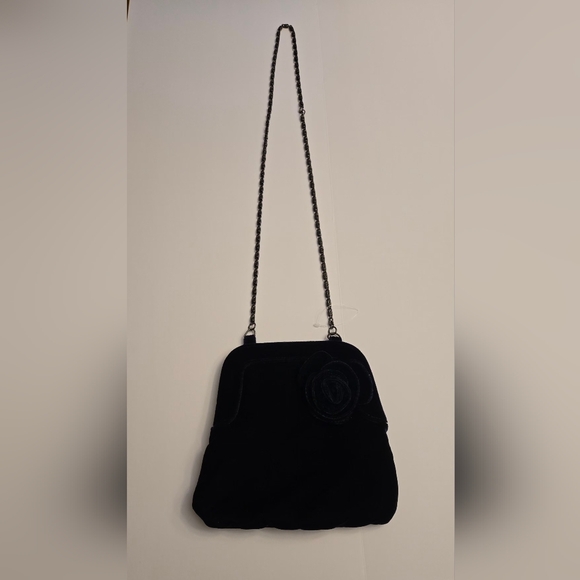 ✨️Murval Navy Velvet Purse With Rosette - Picture 3 of 6